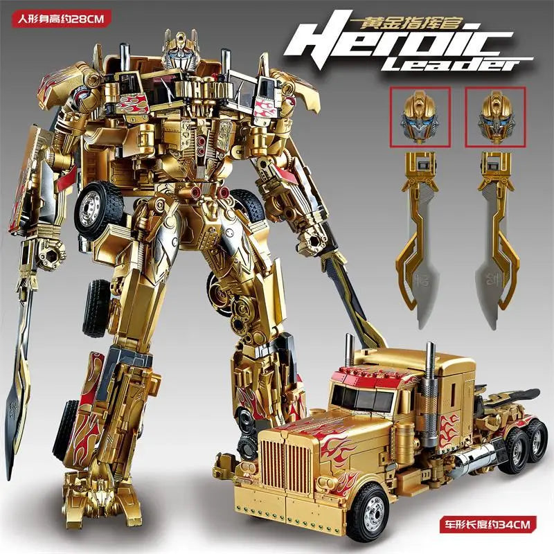 30CM Optimus Prime Transformation Robot Toy Star Commander Alloy Car Action Figure Deformation Anime Model