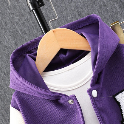 Autumn Kids Hooded Overcoat Set