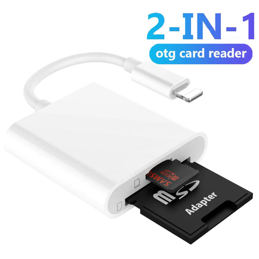 2-in-1 OTG Card Reader for iPhone