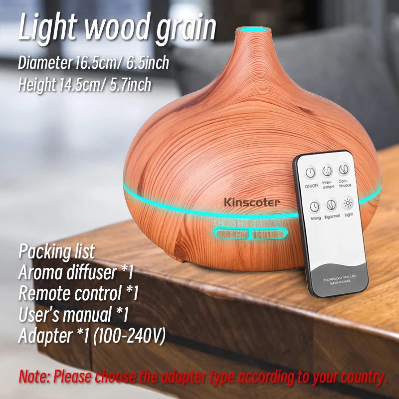 500ml Wood Grain Aromatherapy Essential Oil Diffuser