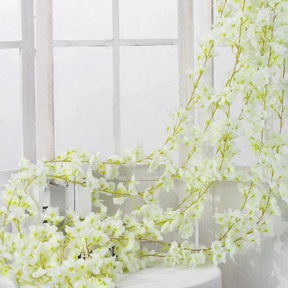 Vigne de fleurs de sakura artificielles de 180 cm - Décoration d'arche de mariage et de jardin 