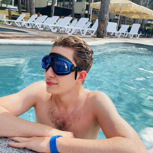 Hochwertige HD-Antibeschlag-Schwimmbrille – großer Rahmen für Erwachsene