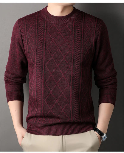 Versatile Men's Knit Pullover Sweater