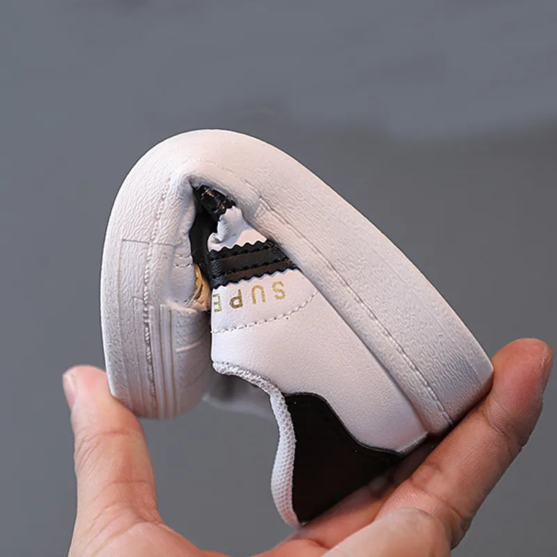 Kids White Non-Slip Sneakers