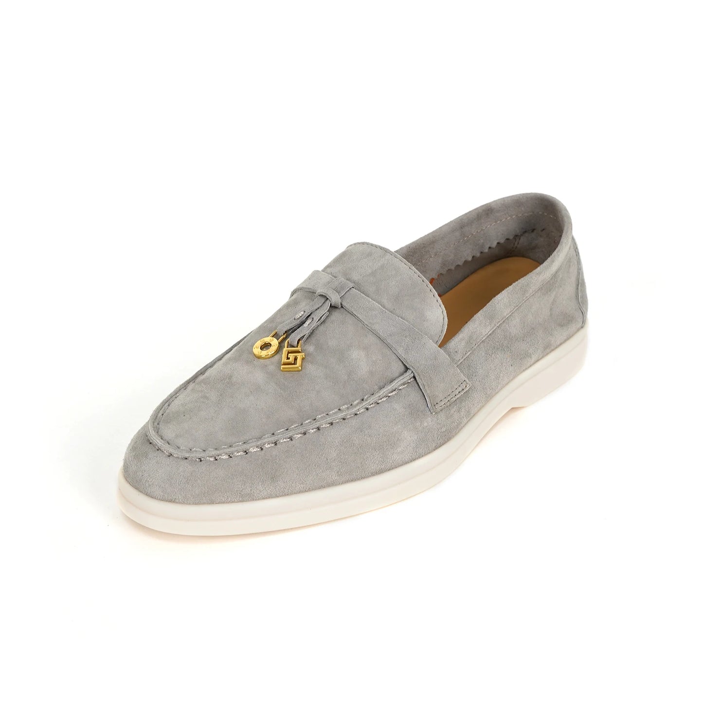 Women Loafers Sheepskin Suede Summer Walk Shoes Women Spring Autumn Fashion Casual Metal Decor Flat Shoes Slip On Cozy Flats