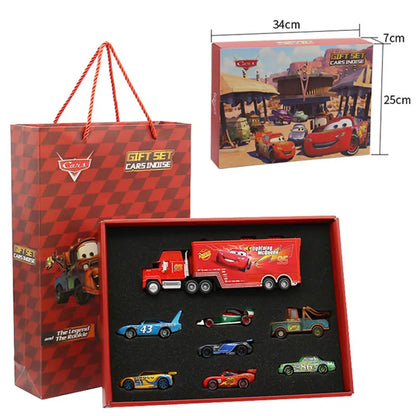 Pixar Cars 3 Metal Diecast Lightning McQueen, Mater, Jackson, Uncle Truck Boy Champion Car Model Toy Set