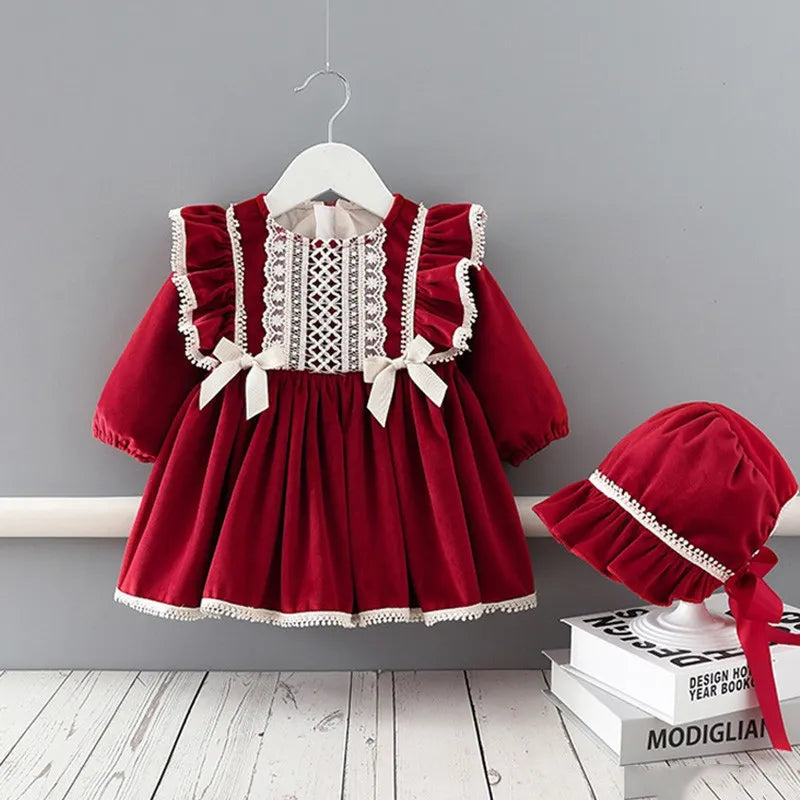 Ensemble de robe de princesse en dentelle pour bébés filles