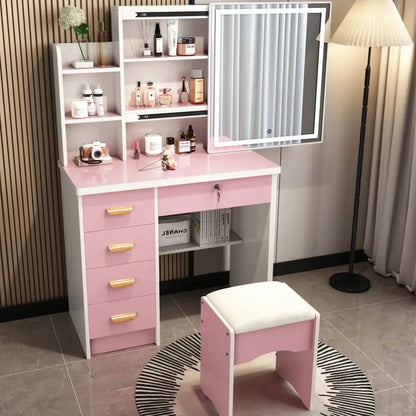 Bureau de coiffeuse Castle avec miroir éclairé