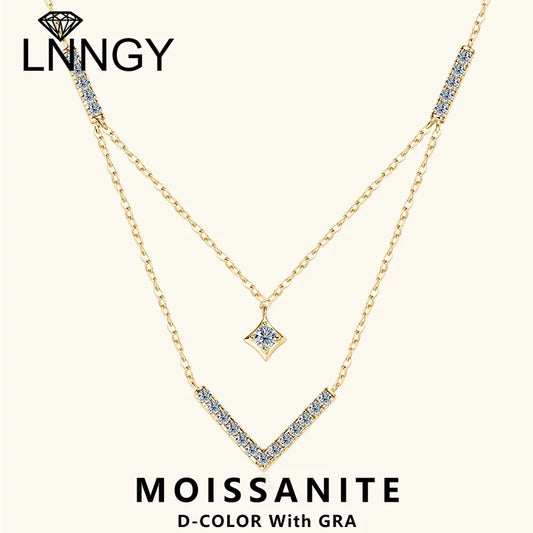 Collier V Double Couche - Argent Sterling