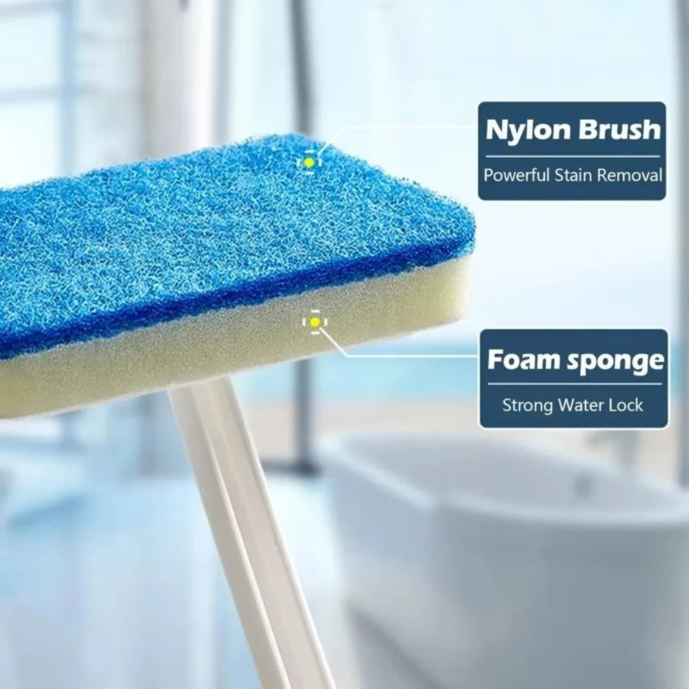 Multi-Function Bathroom Wall Brush - Long Handle