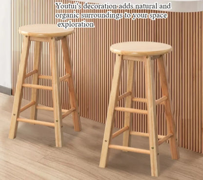Multifunction Strong Load-Bearing Wood Stool Bar