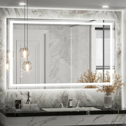 XL-Badezimmerspiegel mit Hintergrundbeleuchtung, beschlagfrei
