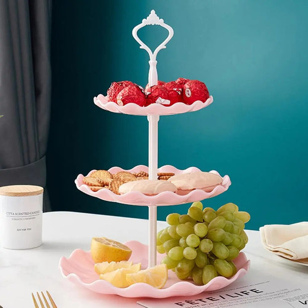 3-Tier Cupcake Stand Fruit Plate Holder