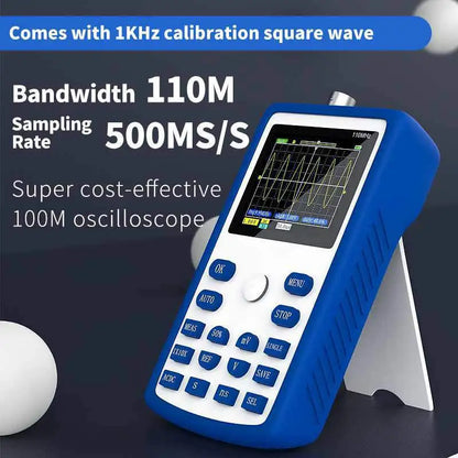 Portable FNIRSI-1C15 Oscilloscope - 110M Bandwidth, 500MSps Sampling Rate