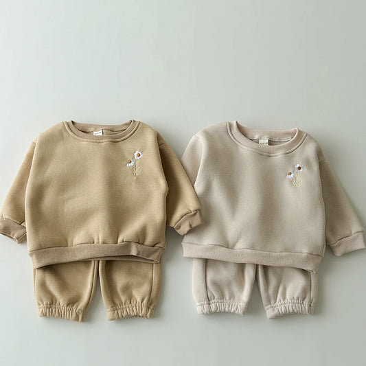 Ensemble sweat-shirt épais pour enfants 2 pièces