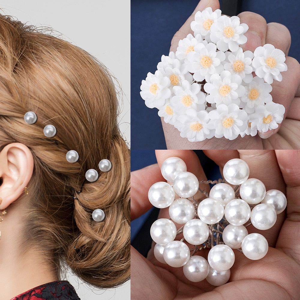 Pearl Wedding Hairpins