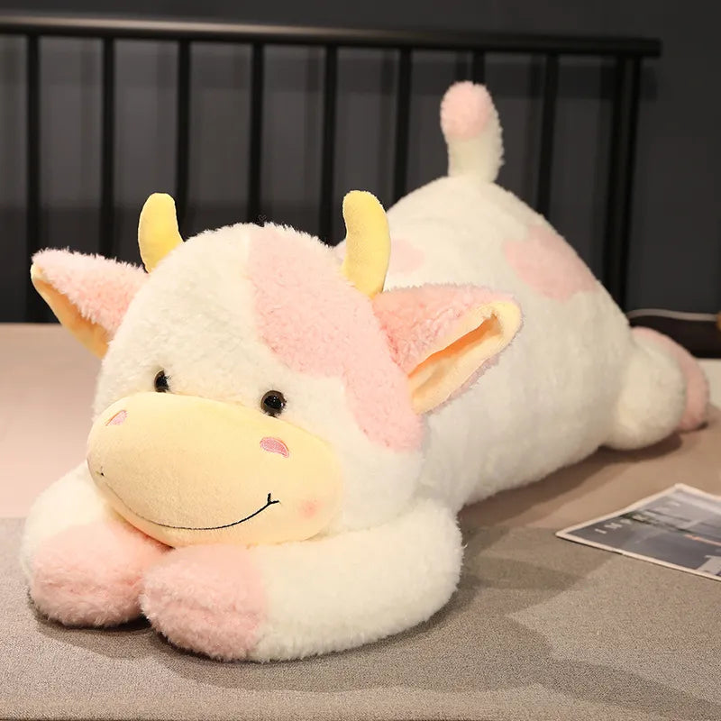 Cute 90cm/110cm Milk Cow Plush Toy