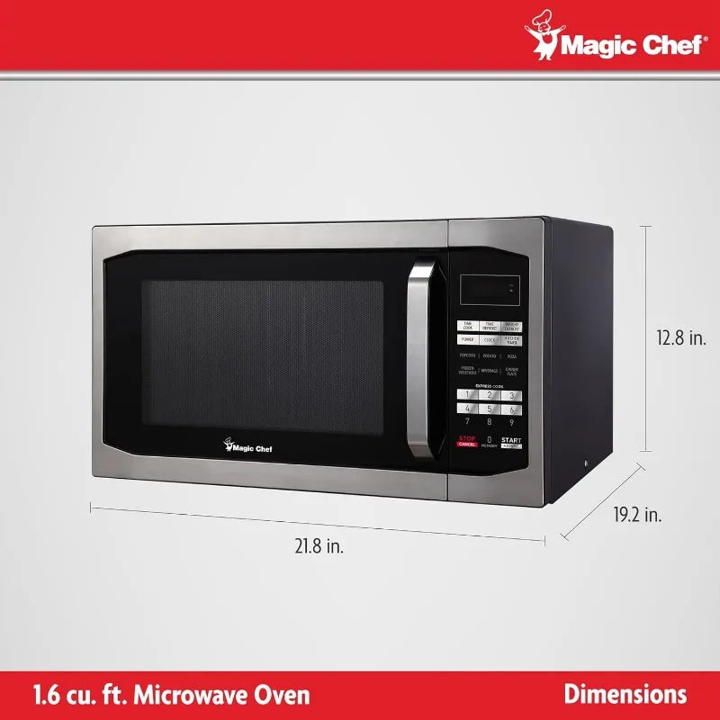 1100W Stainless Steel Digital Programmable Microwave