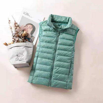 Women's Ultra-Light Slim Down Vest - Windproof & Portable