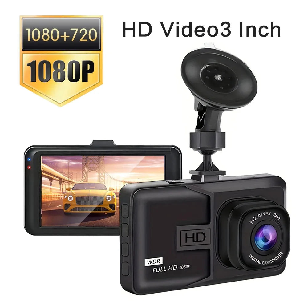 1080P HD Dash Cam with Loop Recording - Night Vision - 24H Parking Monitor