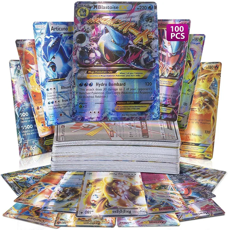 Lot de 20 cartes de combat Pokémon GX VMAX EX Tag Team pour enfants