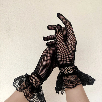 Women’s UV-Proof Driving Gloves – Thin Fishnet Mesh