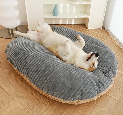 Plush Double-Sided Dog Bed Set