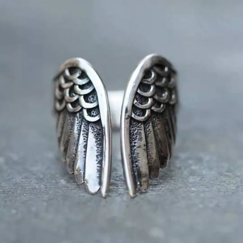 couples rings, angel wing rings, adjustable rings, eye rings, wing rings, couples bands, wing ring, angel rings, jewelry rings, ring bands, demon rings