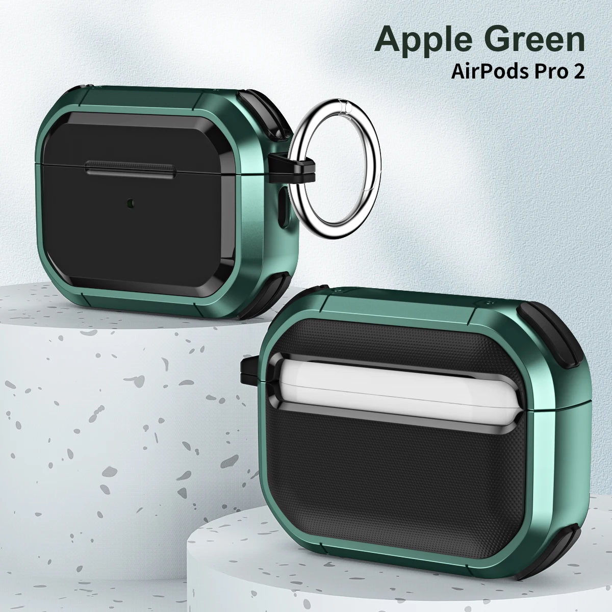 Étui pour AirPods avec verrouillage sécurisé et camouflage gris