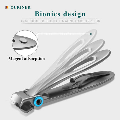 Stainless Steel Nail Clippers - Two Sizes for Manicure and Pedicure