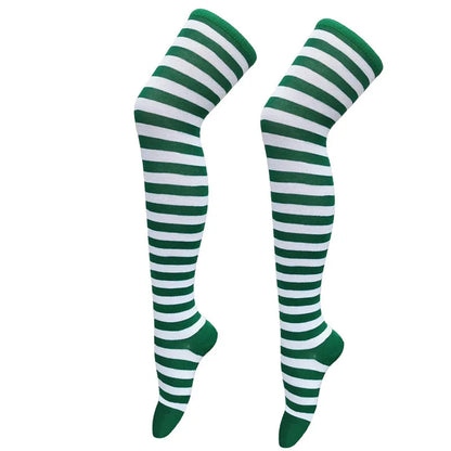 Striped Over-Knee Socks - Warm & Stylish Hosiery