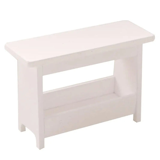 Table de bout moderne blanche à 2 niveaux