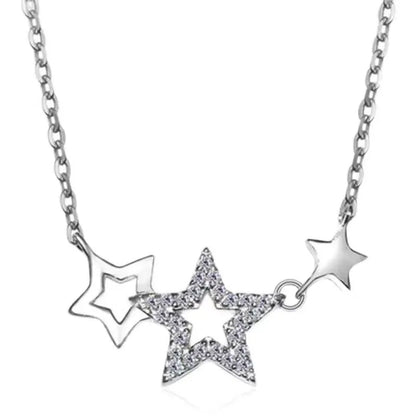 Zirkon-Stern-Halskette für Damen