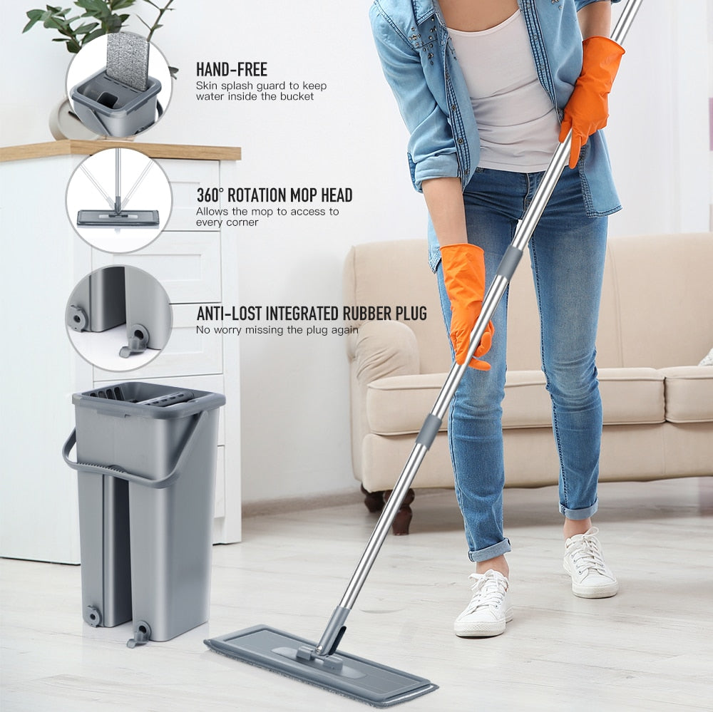 Pro Floor Mop & Bucket Set