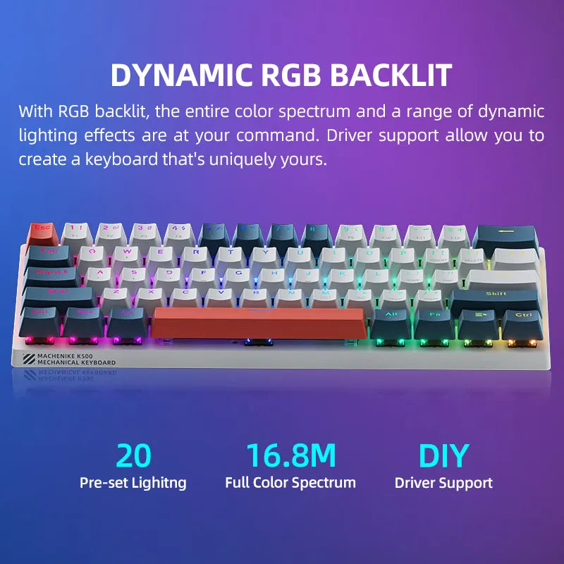 K500-B61 61-Key Mini Mechanical Gaming Keyboard