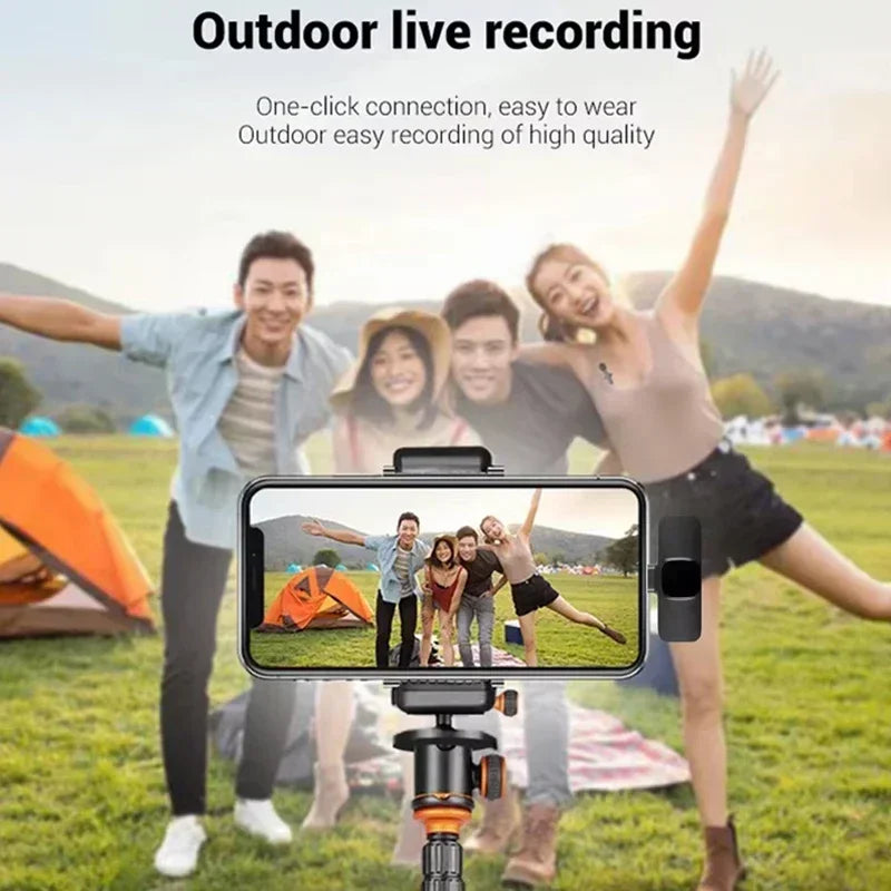 Wireless Lavalier Microphone - Noise-Reducing Live Streaming Mic