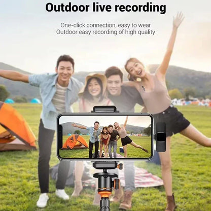 Wireless Lavalier Microphone - Noise-Reducing Live Streaming Mic