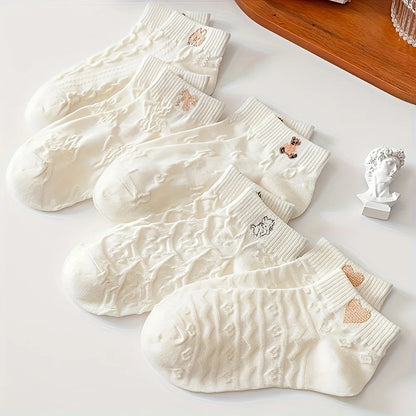 Women's Breathable Teddy Bear Ankle Socks