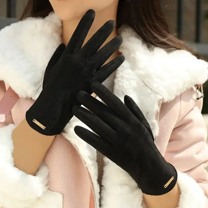 Winter Suede Touchscreen Gloves - Padded