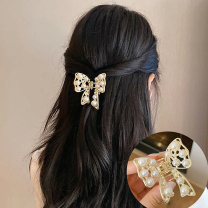 Pearl Bow-Knot Hairpin-Chic Hair Accessory