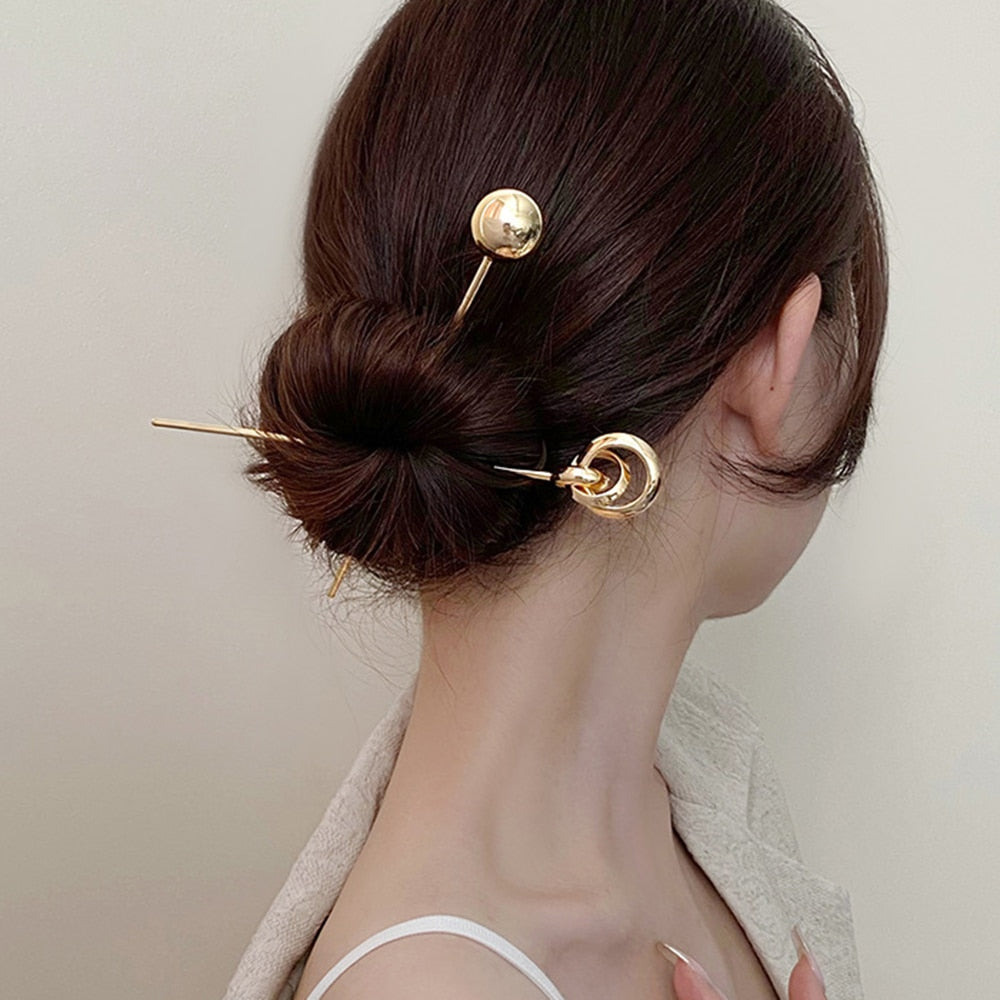 Perlen-Haarnadel- und Haarspangen-Set