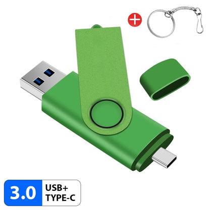 Multifunctional OTG Type-C USB Flash Drive - 32GB to 128GB