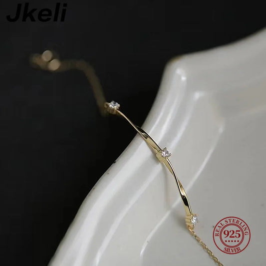 Damen 18 Karat Gold Feines Kettenarmband