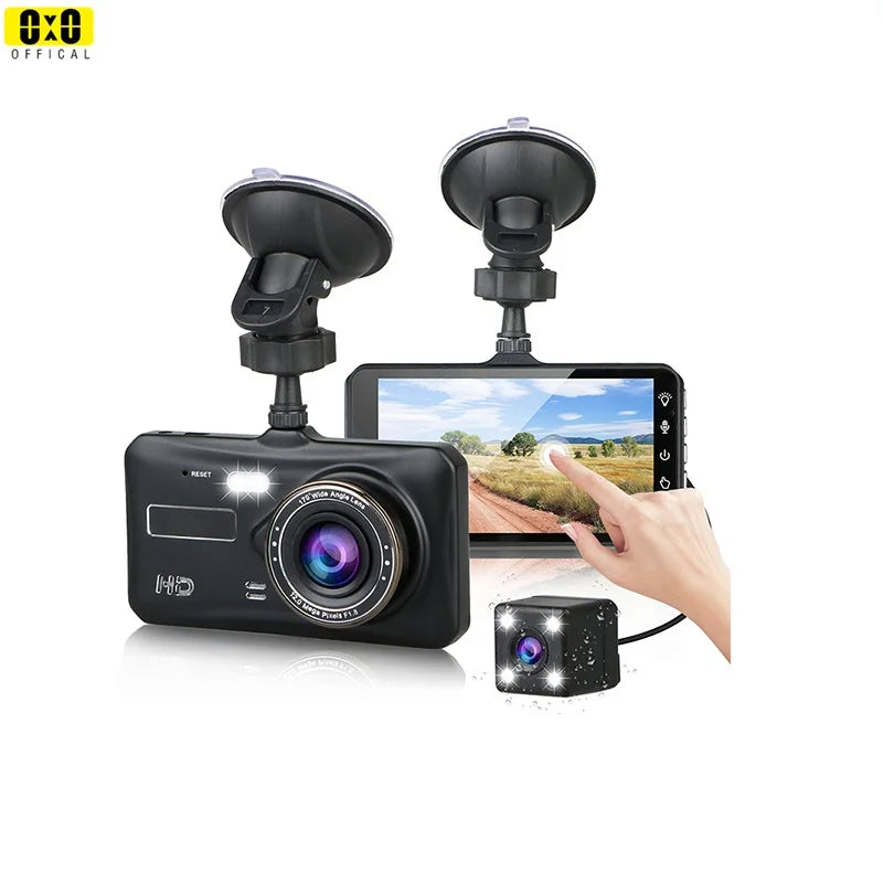 Full HD 1080P Front & Rear Dash Cam with Night Vision