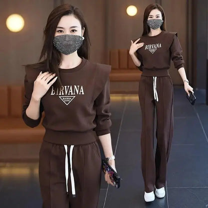 Korean Fashion 2-Piece Women's Sweatsuit