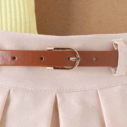 Ensemble robe sans manches à pois pour fille