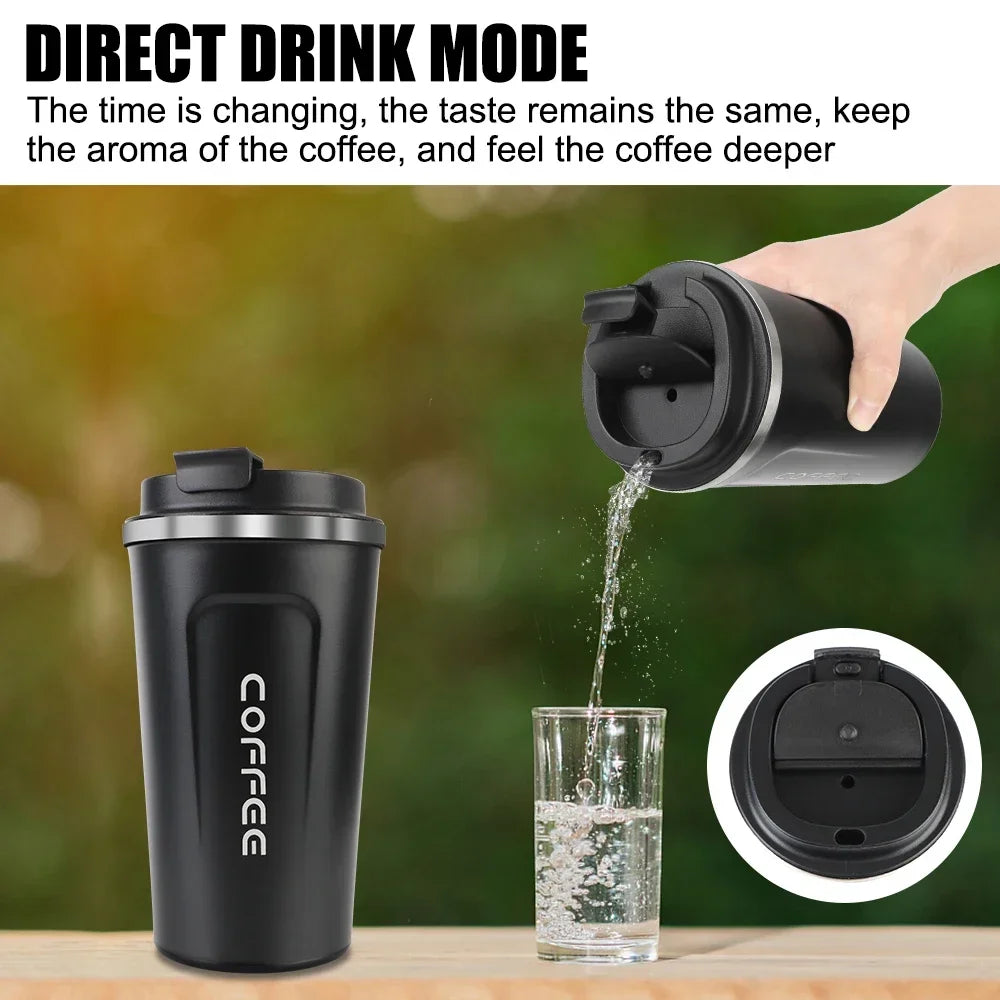 Tasse à café thermos en acier inoxydable 380/510 ml avec affichage de la température