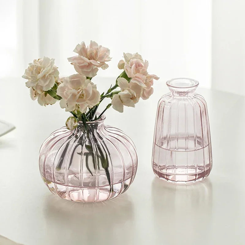 Modern Mini Glass Vase for Living Room Decor