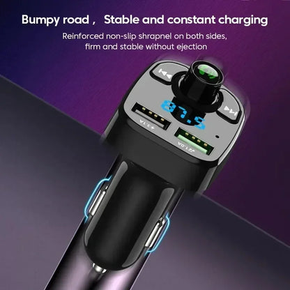 Transmetteur FM de voiture Bluetooth 5.0 avec lecteur MP3, chargeur USB et appels mains libres