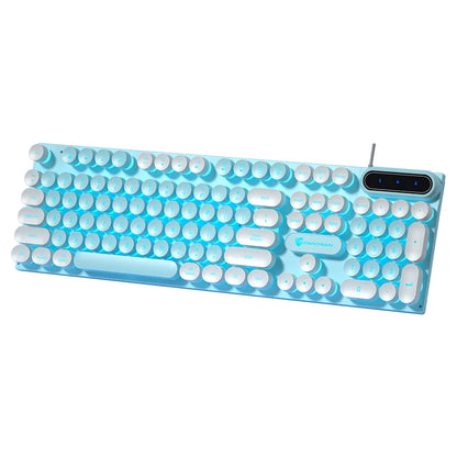 Punk Color Block Gaming Keyboard with Robotic Feel